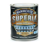 Hammerite Superia smalto metallo antiruggine interno e esterno, Brillante Grigio Scuro, 750 ml
