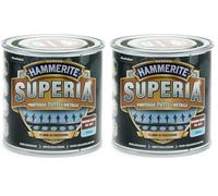 Hammerite Superia smalto metallo antiruggine interno e esterno, Brillante Marrone Chiaro, 250 ml (Confezione da 2)