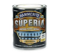 Hammerite Superia smalto metallo antiruggine interno e esterno, Opaco Bianco, 750 ml