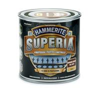 Hammerite Superia smalto metallo antiruggine interno e esterno, Opaco Marrone Chiaro, 250 ml