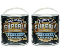 Hammerite Superia smalto metallo antiruggine interno e esterno, Opaco Verde, 250 ml (Confezione da 2)