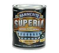 Hammerite Superia smalto metallo antiruggine interno e esterno, Opaco Verde, 750 ml