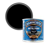 Hammerite Vernice Diretta su Ruggine per Metallo - Nero Liscio, 250ml
