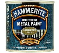 Hammerite - Vernice metallica martellata, 250 ml, colore: Oro