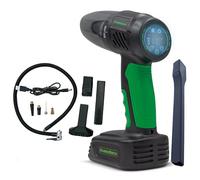 Hammersmith AirStorm - Aspirapolvere portatile e compressore d'aria senza fili con luce SOS e kit completo di accessori - Gonfiare gli pneumatici per auto - Controllo della pressione dei pneumatici -