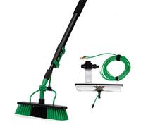 Hammersmith Aquaclean Deluxe - Scopa con attacco dell'acqua con manico telescopico da 7 m - Scopa ad acqua - Rondella ad alta pressione compatibile con tubi da giardino tradizionali - Adatto per