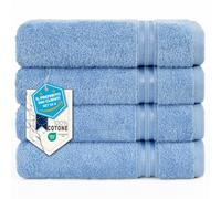 Hammetex Asciugamani 50x100 cm Set da 4 - 100% Cotone Spugna - Certificati OEKO-TEX - Morbidi, Assorbenti - con Asola per Appendere