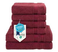 Hammetex Set di Asciugamani 6 Pezzi - 2 Teli da Bagno 70x140 cm e 4 Asciugamani 50x100 cm - 100% Cotone Spugna - Certificato OEKO-TEX - Morbidi, Assorbenti - con Asola