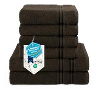 Hammetex Set di Asciugamani 6 Pezzi - 2 Teli da Bagno 70x140 cm e 4 Asciugamani 50x100 cm - 100% Cotone Spugna - Certificato OEKO-TEX - Morbidi, Assorbenti - con Asola