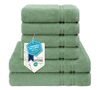 Hammetex Set di Asciugamani 6 Pezzi - 2 Teli da Bagno 70x140 cm e 4 Asciugamani 50x100 cm - 100% Cotone Spugna - Certificato OEKO-TEX - Morbidi, Assorbenti - con Asola