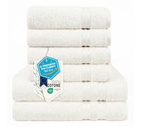 Hammetex Set di Asciugamani 6 Pezzi - 2 Teli da Bagno 70x140 cm e 4 Asciugamani 50x100 cm - 100% Cotone Spugna - Certificato OEKO-TEX - Morbidi, Assorbenti - con Asola
