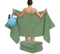 Hammetex Teli Sauna 80x200 cm Set da 2 - Teli Doccia Extra Grandi - 100% Cotone Spugna - Certificati OEKO-TEX - Morbidi, Assorbenti - con Asola