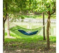 Hammock Amaca da Giardino Doppia per 2 Persone, Dondolo Sospeso da Campeggio in Cotone e Poliestere con Cuscino 188x140cm