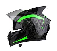 Hammock Bluetooth Casco Moto Integrale,Casco Moto per Donna e Uomo Motorino Caschi Integrali Scooter con Doppia Visiera Parasole,Casco da Moto Four Seasons Universale,ECE Omologato B,2XL=62~63cm