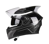 Hammock Bluetooth Casco Moto Integrale,Casco Moto per Donna e Uomo Motorino Caschi Integrali Scooter con Doppia Visiera Parasole,Casco da Moto Four Seasons Universale,ECE Omologato A,2XL=62~63cm