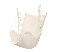 Hammock Chair, Rope Swing Seat, 150kg Weight Capacity, Soft Cotton Polyester Blend, Relaxing Indoor-Outdoor Use for Porch Balcony Camping, 11.81 Inches, White, Gray Color, 1 Piece