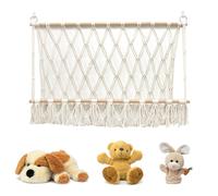 Hammock Di Archiviazione Giocattolo - Macrame Storagez Net, Plush Toys Organizer, Supporto Per Animali Ripieni | STORGI Organizzati Reti Sospese Durevoli, Soluzione Efficiente Dello Spazio Per Camere