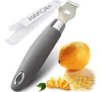 HAMOER Grattugia Per Formaggio Con Strumento Per Grattugia Agrumi E Limone Per Kitchenaid, Raschietto Per Coltelli A Canale Scanalato Multiuso, Lama In Acciaio Inox E Manico Curvo Design Ergonomico