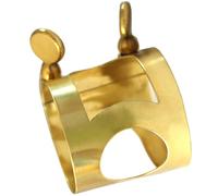 HAMPPLIES 1 Pezzo clip del bocchino carte flauto sax contralto sassofono carving flauto CD carte di testa di flauto carta del bocchino del sassofono D'oro