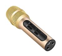 HAMPPLIES 1 Set Microfono della scheda audio cantando portatile professionale per Registrazione microfono cablato microfono USB microfono elettronico microfono che canta plastica D'oro