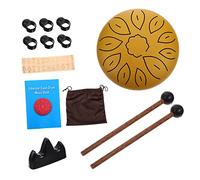 HAMPPLIES 1 Set tamburo della lingua d'acciaio tamburo ritmico della lingua percussione della lingua tamburo della lingua creativa tamburo etereo per la pioggia acciaio carbonio D'oro