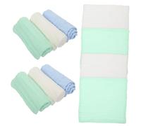 HAMPPLIES 10 Lavette per Muslin Asciugamani Morbidi e Pratici Additivi Fluorescenti per e Assorbire La Saliva Del Colori Eleganti Blu