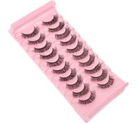 HAMPPLIES 10 paia Ciglia Finte Ricurve Naturali Estensioni Lunghe e Morbide per Donne e Ragazze Look Naturale e Volume Extra per Occasioni Speciali