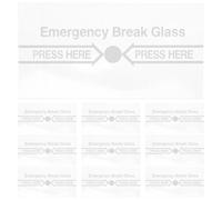 HAMPPLIES 10 Pezzi Copertura in Vetro Trasparente Antincendio 10 Pezzi, Sostituzione Resistente al Calore per Interruttore Manuale di Allarme, Vetro di Rottura di Emergenza per Sicurezza