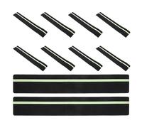 HAMPPLIES 10 Pezzi Nastro Antiscivolo Luminescente Strisce Antiscivolo Autoadesive per Scale Esterne e Interne Resistente alle Intemperie con Grana Sicurezza Notturna per Anziani