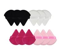 HAMPPLIES 12 pezzi Spugnette Triangolari per Fondotinta e Cipria Viso Applicatori Makeup Morbidi per Crema Polvere e Prodotti Liquidi per Trucco Bagnato e Asciutto