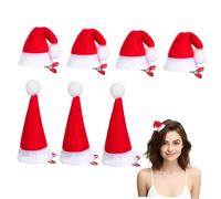 HAMPPLIES 12pezzi Cappello Di Natale Per Capelli Di Forcine Per Capelli Di Natale Per Bambine Mini Forcine Per Feste