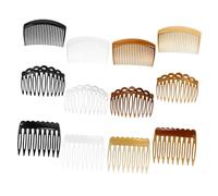 HAMPPLIES 12pezzi Pettini Laterali Per Alla Francese in Plastica Torsione Fermagli Per Sposa Pettini Per Acconciature Chignon Denti