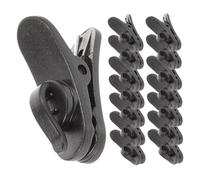HAMPPLIES 15 Clip Per Microfono in Plastica, Clip Per Gestione Cavi Auricolari e Cuffie, Supporto Per Filo Microfono Da Bavero Leggero e Portatile Per Conferenze e Registrazioni