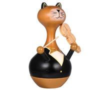 HAMPPLIES 1pezzi Wooden Musical Box Tumbler con Design Gatto Violinista Decorazione per Casa e Stanza Ragazzo Ragazza per Occasioni Speciali Come Compleanni e Natale