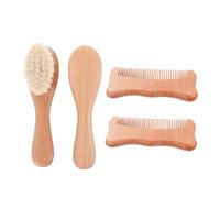 HAMPPLIES 1set Pettini e Spazzole Legno Di Faggio Per Kit Di Della Testa Con Spazzola e Pettine Forma Di Orecchie Di Gatto Massaggio e Stimolazione Del Capelluto Per Sonno Sereno e Salute