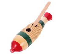 HAMPPLIES 1set Strumenti Percussivi Legno Forma Di Pesce Guiro Musicale Per Ragazzo Ragazza Con Bacchetta Gioco Educativo Per Sviluppare Per La Musica Per Compleanni e Festività