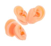 HAMPPLIES 2 Paia Silicone Ear Model Soft Flexible Human Ear Simulation For Piercing Practice Earrings Display Medical Training Tool Realistic Body Parts