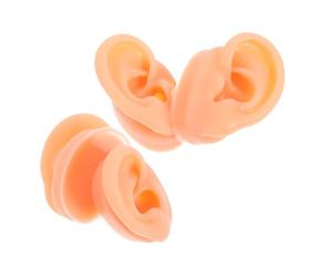 HAMPPLIES 2 Paia Silicone Ear Model Soft Flexible Human Ear Simulation For Piercing Practice Earrings Display Medical Training Tool Realistic Body Parts