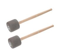 HAMPPLIES 2 pezzi Bacchette per Batteria in Legno con Testa in Schiuma Antiscivolo Mazze per Percussione Grancassa per Pratica Band Musicali e Concerti