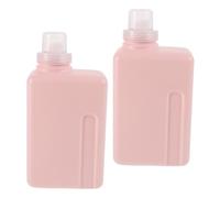 HAMPPLIES 2 Pezzi Bottiglie Dosatrici Liquido Lavanderia Riutilizzabili Contenitori Quadrati Plastica Resistente Antigoccia per Detergente Shampoo e Organizer Bagno