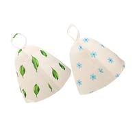 HAMPPLIES 2 Pezzi Cappello Sauna Morbido Accessori per Sauna e Elegante per Lunghi e Ricci Comodo e Pratico Facile Riporre con Anello Appendere