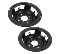 HAMPPLIES 2 Pezzi Cornice Ferro per Altoparlante Protezione Auto e Audio Casa Nero Supporto per Diffusione Sonora e Montaggio Semplice