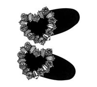 HAMPPLIES 2 Pezzi Fermagli Piccoli a di Cuoricino con Brillantini Clip Capelli Leggere e Riutilizzabili per Donne e Ragazze Accessori Vintage Eleganti per Occasioni Speciali