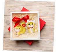 HAMPPLIES 2 Pezzi Figurine in Resina Decorazioni Anno Animali Versatili per Capodanno Colori Vivaci e Simbolici per Fortuna e Prosperità