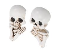HAMPPLIES 2 Pezzi Halloween Resin Skeleton Switch Stickers Skull Wall Decals For Light Switches Festive Spooky Decor Easy To Apply And Remove Halloween Atmosphere Enhancer