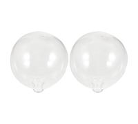 HAMPPLIES 2 Pezzi Paralume G4 in Vetro Trasparente Piccolo 80mm, Set per Lampada a Sospensione e Plafoniera, Sostituzione Diretta Paralume a Globo Vintage per Ambienti Interni