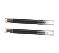 HAMPPLIES 2 pezzi Pennelli Ombretto Doppia Punta Resistenti e Riutilizzabili Pennello Correttore Occhi e Sfumatura Lunga Tenuta e Resistente al Sudore per Trucco Feste e Uso Quotidiano