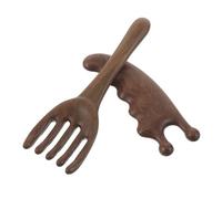 HAMPPLIES 2 Pezzi Pettine Massaggiante in Legno Sandalo con e Punta Soia Massaggiatore per Capelluto e Strumento Guasha Naturale per e