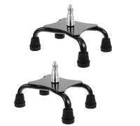 HAMPPLIES 2 Pezzi Punte Antiscivolo per Bastone da Passeggio Ricambio Stabile e Resistente con Base Quadripode per Anziani Supporto Sicuro per Passeggiate e Escursioni su Terreni Vari