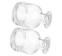 HAMPPLIES 2 Pezzi Set 2 Flaconi Diffusori in Vetro Cilindrici 150 Ml Trasparenti Bastoncini, Bottiglie Vuote Ricaricabili per Oli Essenziali, Diffusori Aromatici per Aromaterapia e Uso